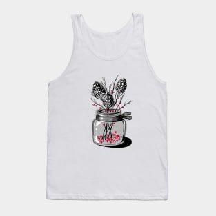 A winter window with a bright light. Christmas and new year drawing Tank Top